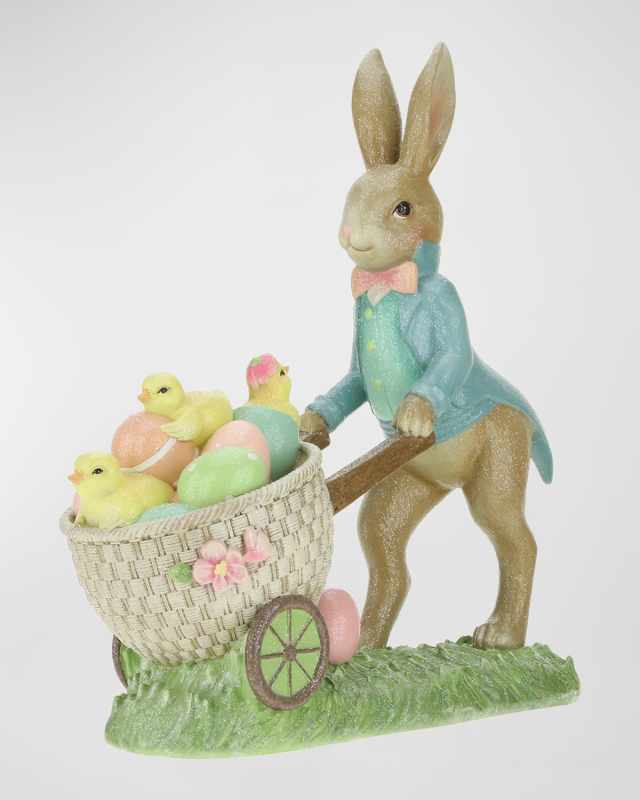 Mr. Rabbit Pushing Cart - 15.5"